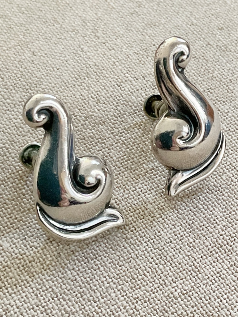Vintage Gerardo López Taxco Sterling 925 Screw Back Earrings Eagle 26 - Picture 3 of 9